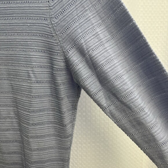 Ann Taylor Women’s Blue 70% Silk Cardigan Sweater Medium Classic Spring - Picture 3 of 9